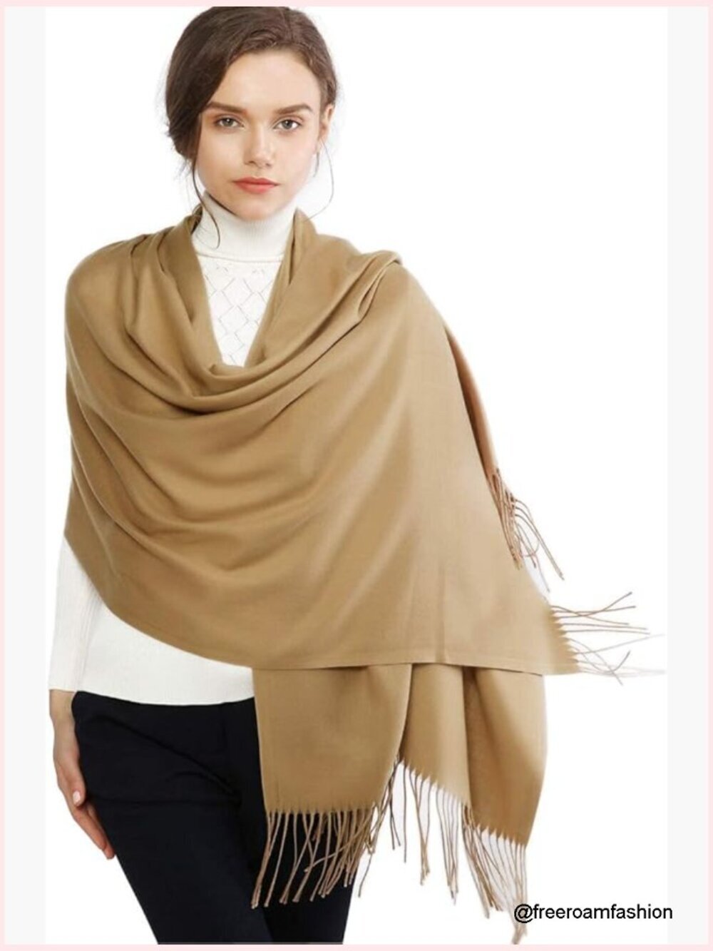 Womens Large Soft Pashmina Shawls Wraps Evening Bridesmaid Winter Scarf